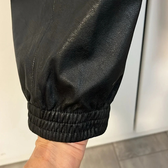 BCBGMAXAZRIA Faux Leather Carpenter Cargo Pants, Size M - Picture 5 of 16